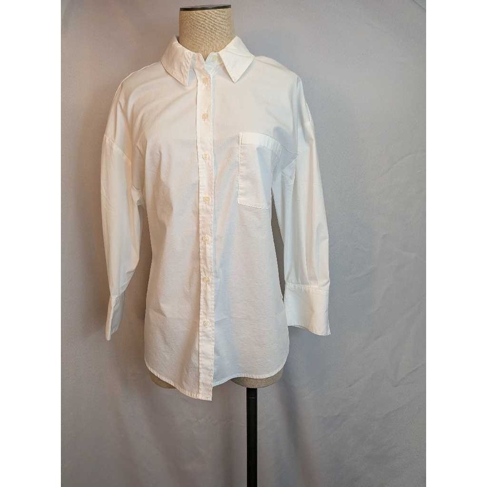 Philosophy Republic Clothing Womens M/M White Button Down Shirt Long Sleeve